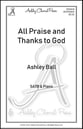 All Praise and Thanks to God SATB choral sheet music cover